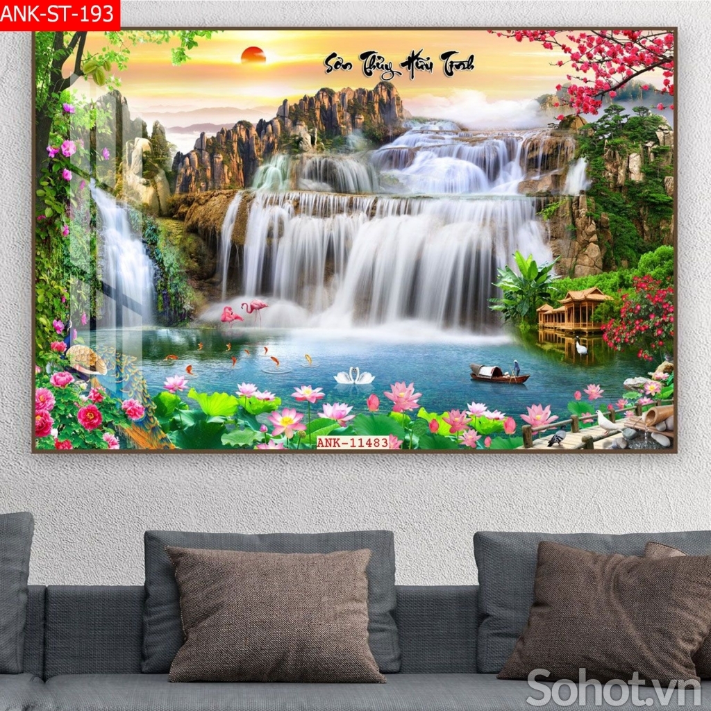 Tranh gạch men 3d phong cảnh phong thủy - FDX322