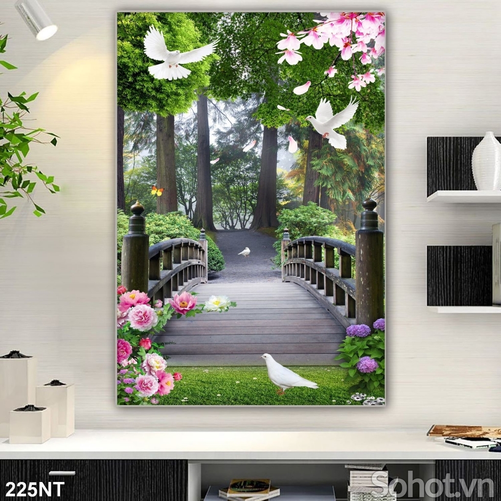 Tranh 3D- Tranh gạch phòng khách