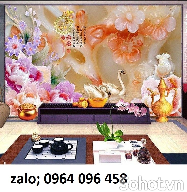 Tranh gạch men 3d hoa ngọc - 755CV