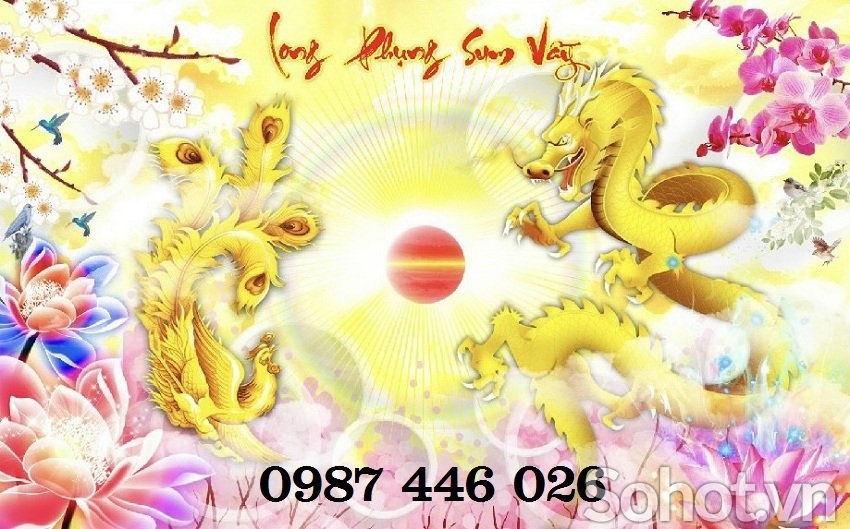 Gạch tranh rồng phượng ốp ban thờ