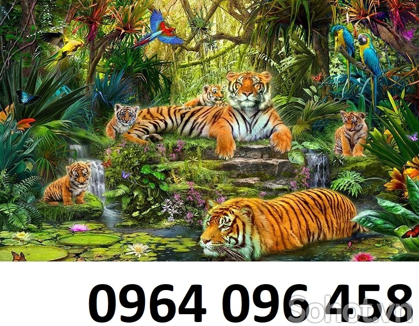 Tranh gạch men 3d con hổ - 8544C
