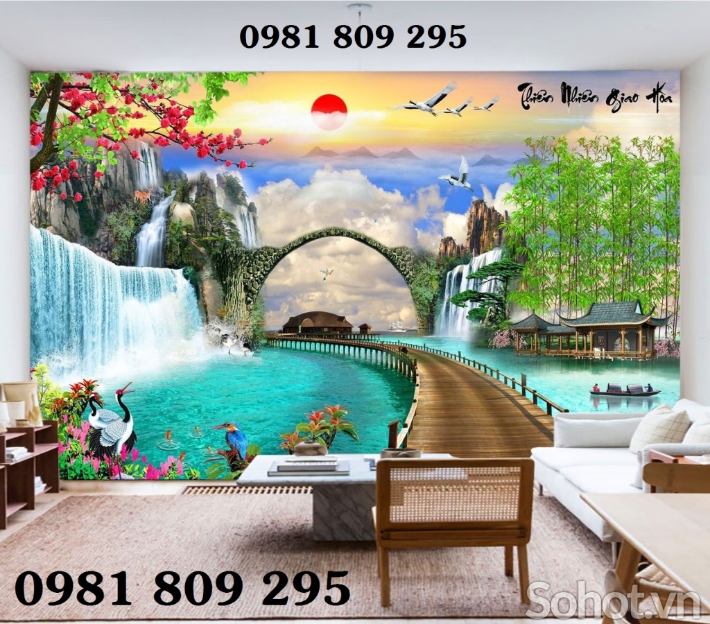 Gạch 3d phong cảnh - tranh gạch 3d