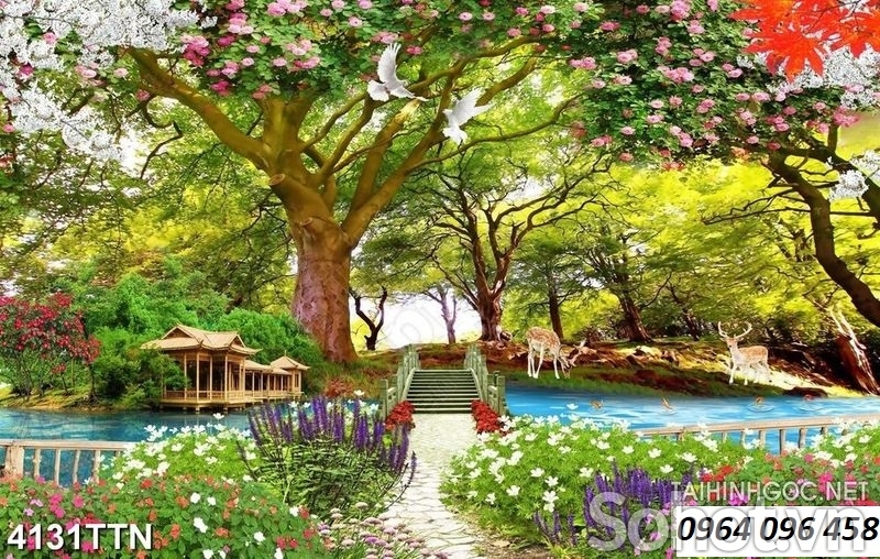 Tranh gạch 3d bóng kính - KCMN001
