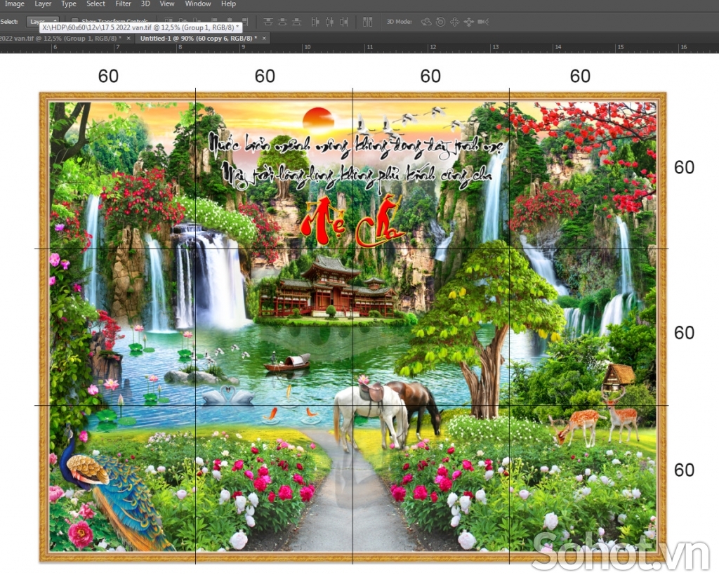 Gạch tranh 3d ốp mộ - 422XN