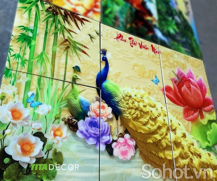 Tranh gạch 3d - gạch tranh 3d trang trí phòng khách - KDSX32