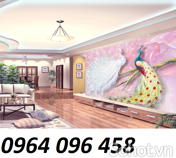Tranh gạch 3d ốp tường phòng khách - phòng ngủ - FVC65