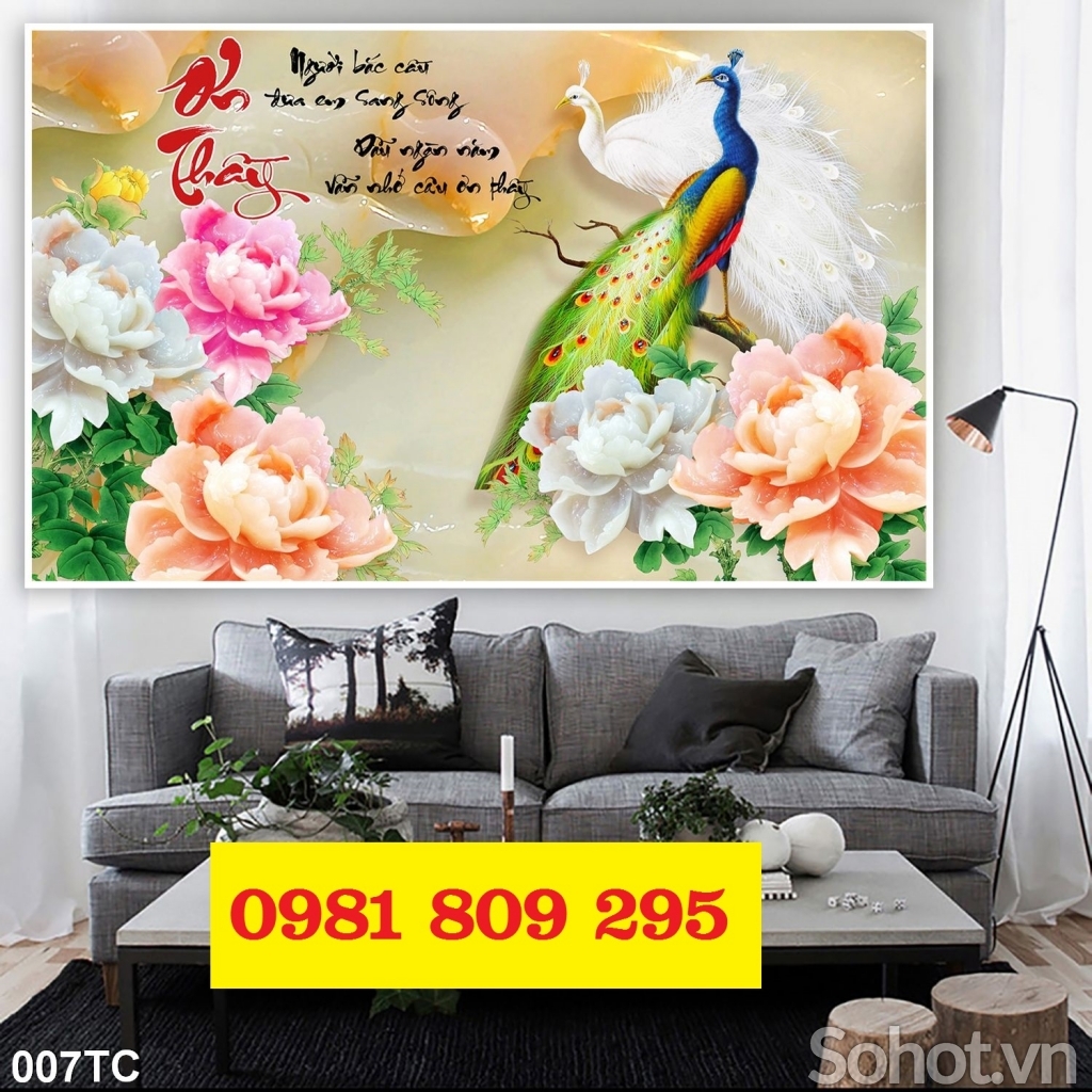 Gạch tranh , gạch cao cấp 3d chim công