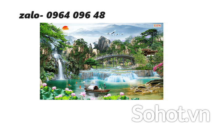 Tranh gạch 3d ốp tường phong cảnh đồng quê - MXVC33