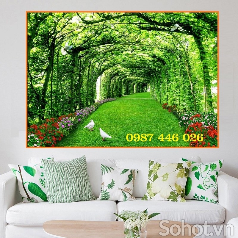 Gạch ốp tường tranh phong cảnh tự nhiên