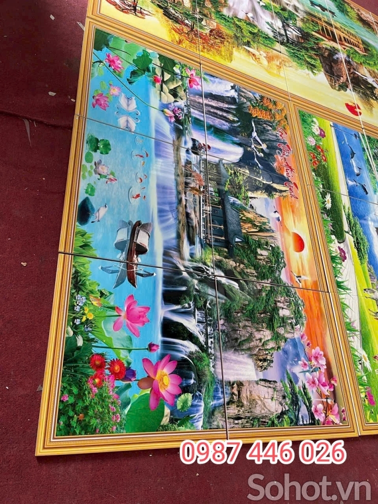 Tranh gạch men tường phong thủy đẹp HP8823