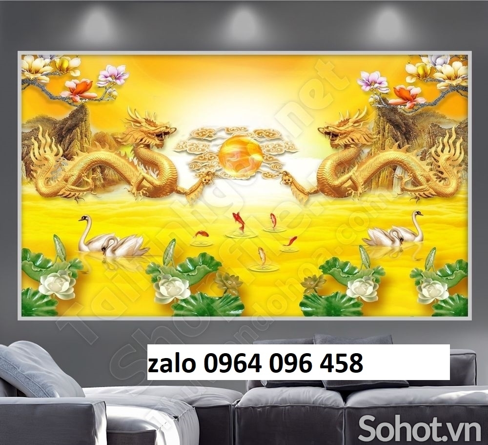 Tranh gạch 3d con rồng - 32XC