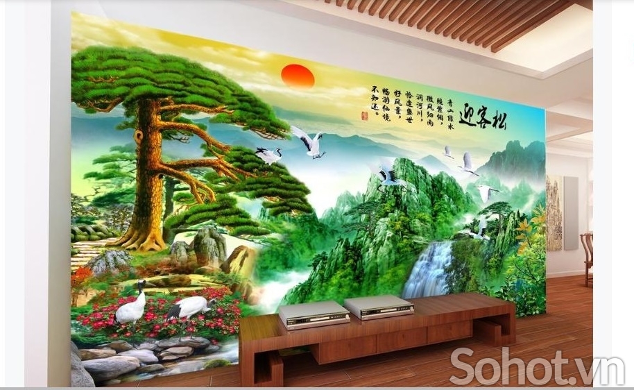 Tranh trang trí tường phong khách 3d đẹp