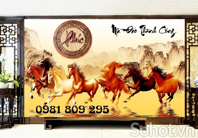 Gạch tranh ốp tường , tranh ngựa