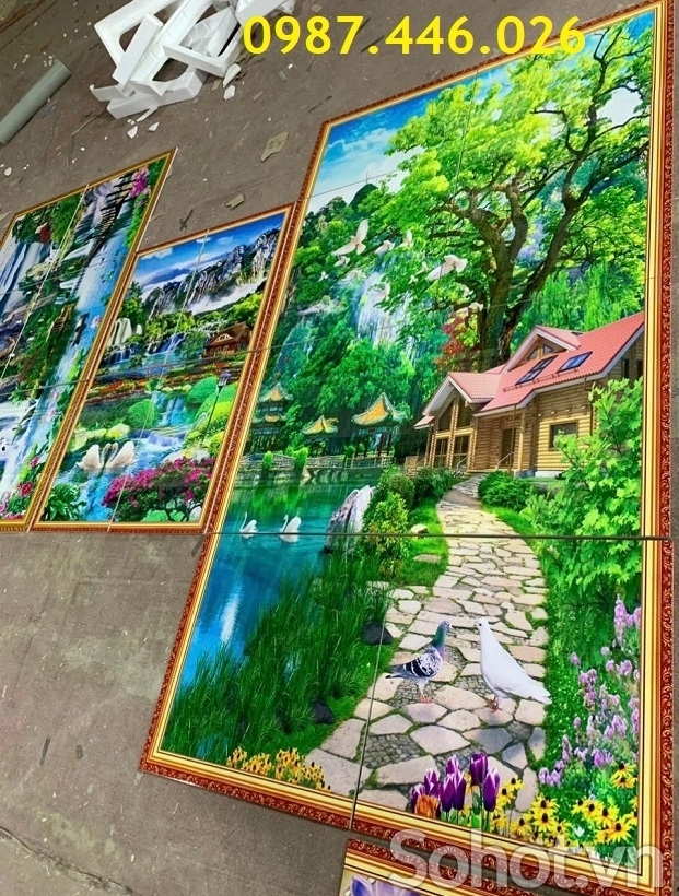 Gạch tranh phong cảnh 3d ốp tường HP82