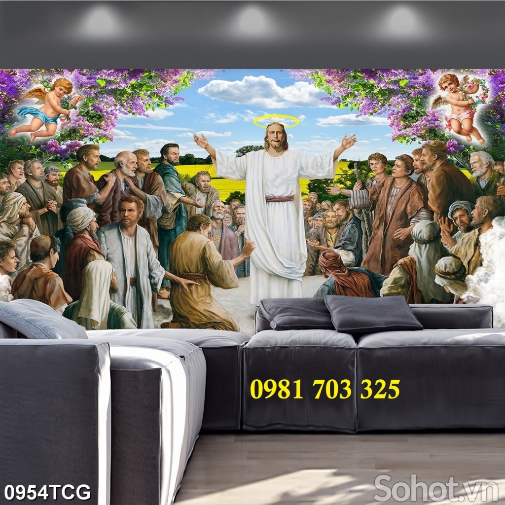 Tranh gạch công giáo trang trí tường