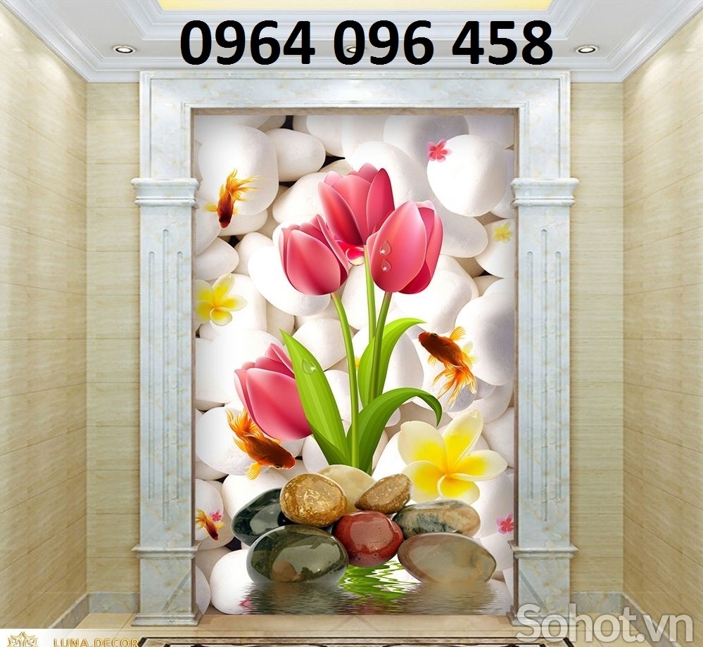 Tranh gạch vườn hoa 3d  - FCV43