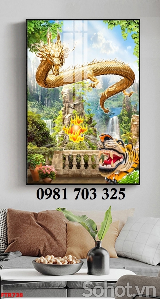 Tranh gạch phong thủy tuổi rồng