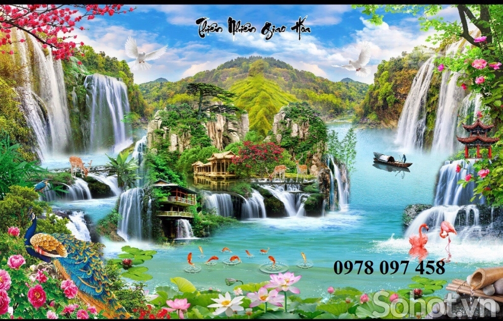Gạch tranh họa tiết phong cảnh thiên nhiên