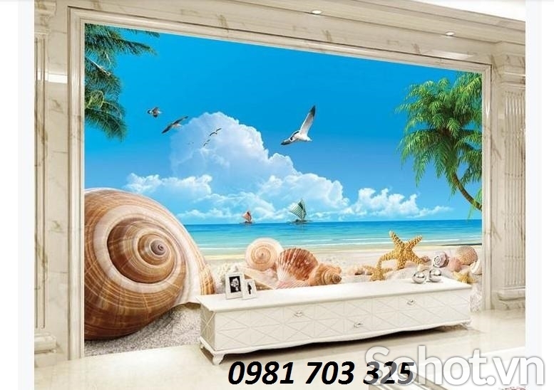 Tranh gạch men bãi biển