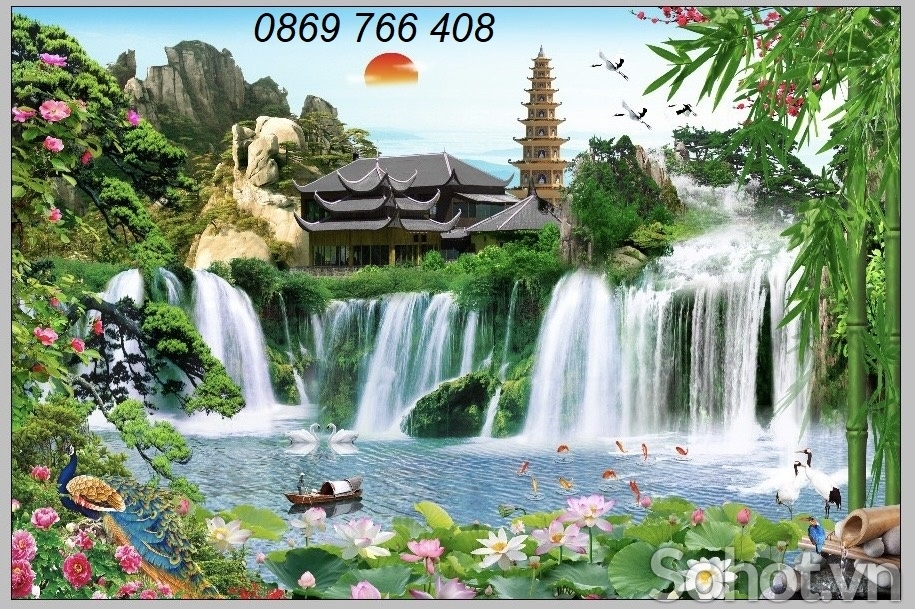 Tranh 3D phong cảnh-Tranh gạch men