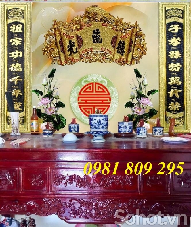 Gạch tranh phòng thờ 3d chữ phúc