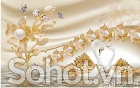 tranh 3d - gạch tranh 3d hoa ngọc - 45XM