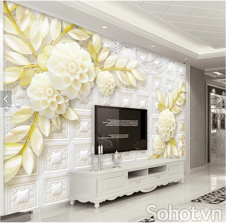 Tranh hoa 3D -gạch trang trí