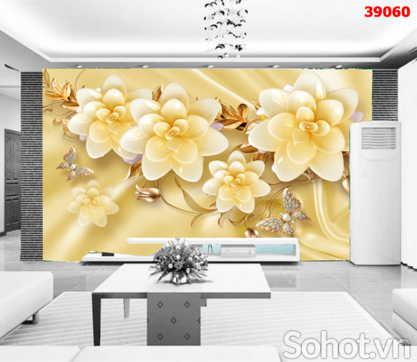 Tranh gạch 3d phòng khách - 6544XN