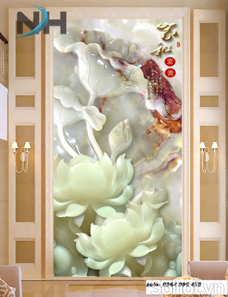 Tranh gạch 3d ốp tường phòng khách - hành lang - SJK90