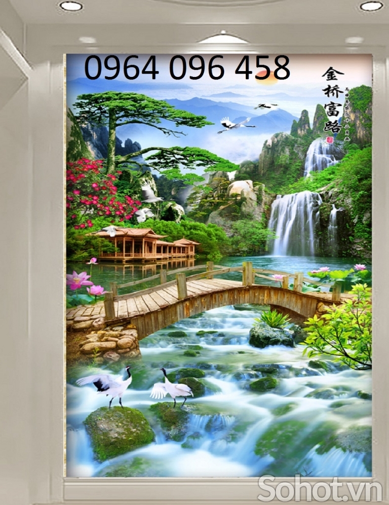 Tranh gạch 3d ốp tường khổ đứng - SXVC21