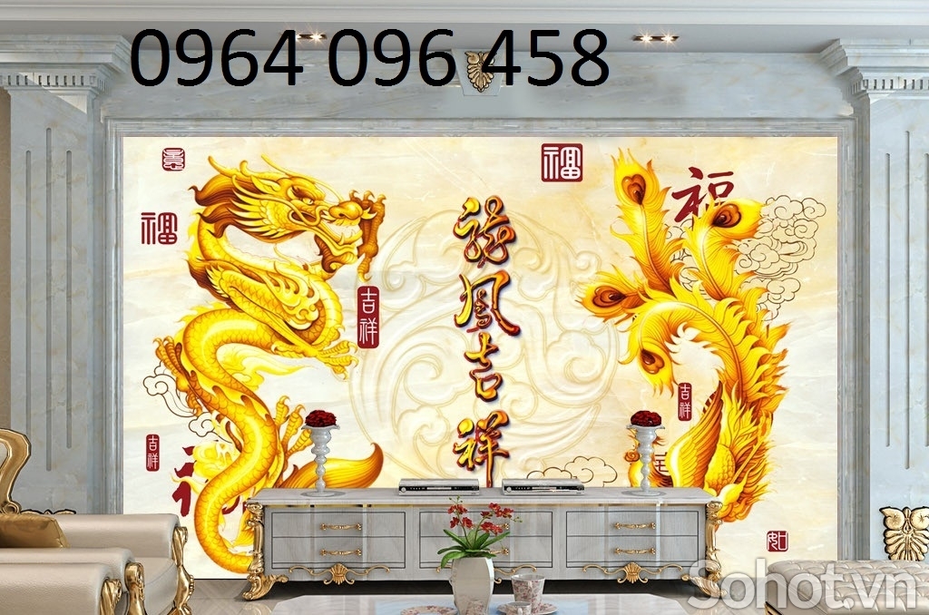 tranh rồng 3d phong thủy - VML9