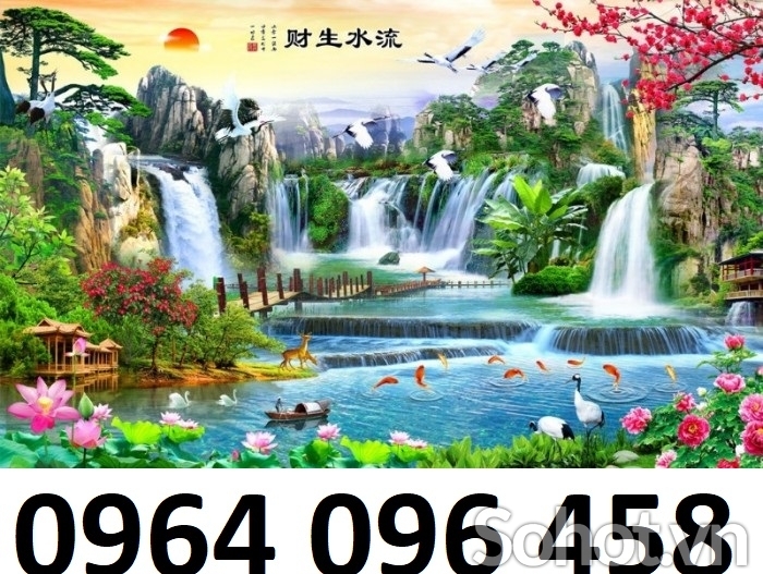 Tranh cảnh đồng quê - tranh gạch 3d cảnh đồng quê - HH003