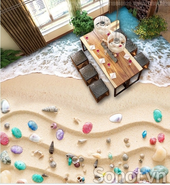 Tranh gạch 3d lót sàn 3d - 886C