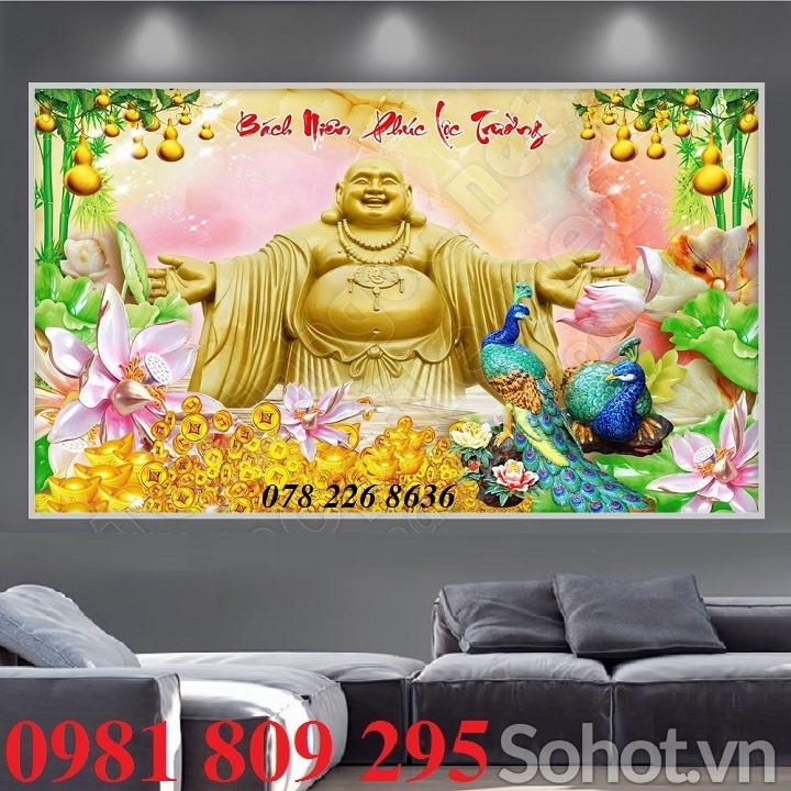 Gạch trang trí 3d thần tài may mắn lộc phát