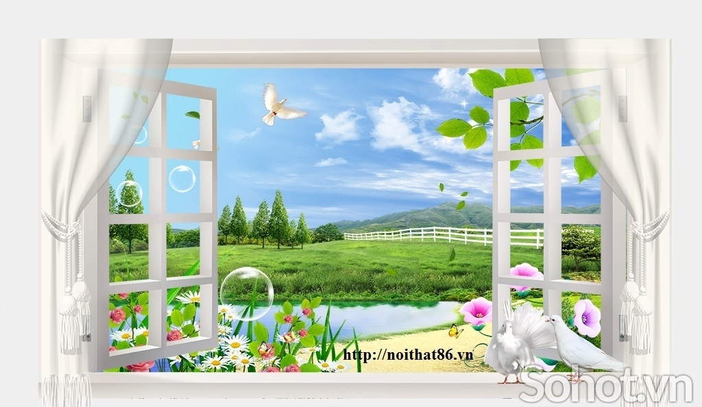Gạch tranh cửa sổ