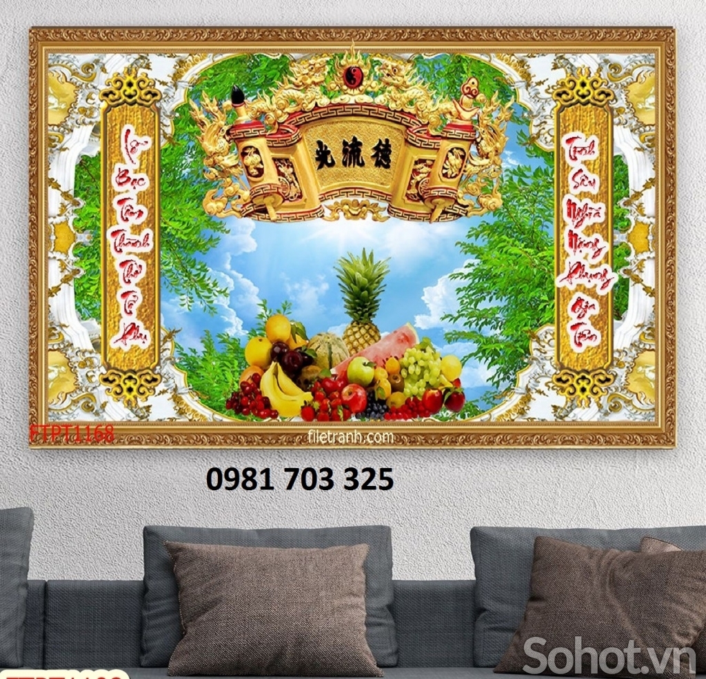 Tranh gạch men- gạch ốp tường phòng thờ