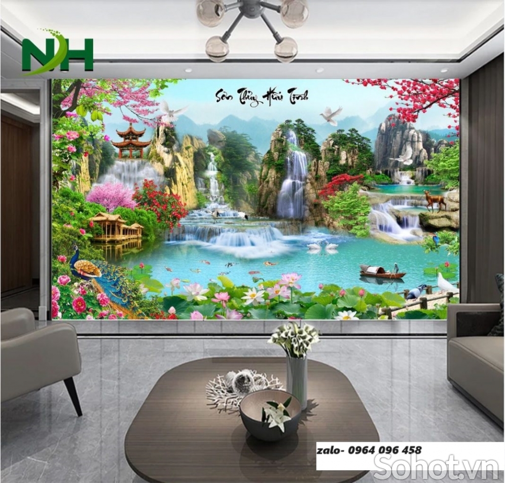 Tranh gạch 3d ốp tường phong cảnh đẹp - 632XC