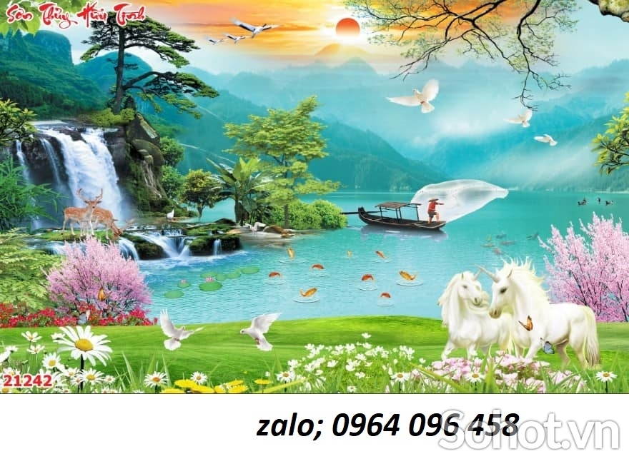 Tranh gạch 3d ốp tường phòng khách - phòng ngủ - FDS42