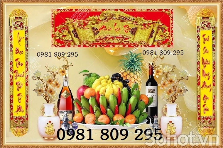 Gạch tranh trang trí bàn thờ 567DH