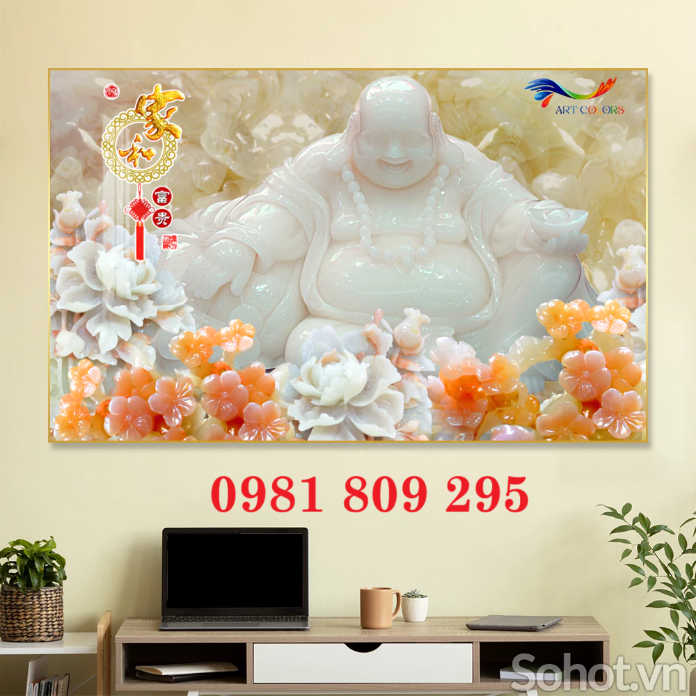 Tranh gạch men thần tài HN88