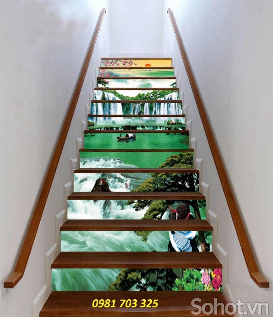 Tranh 3D cầu thang