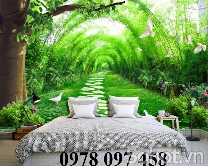 Gạch tranh trang trí phòng ngủ