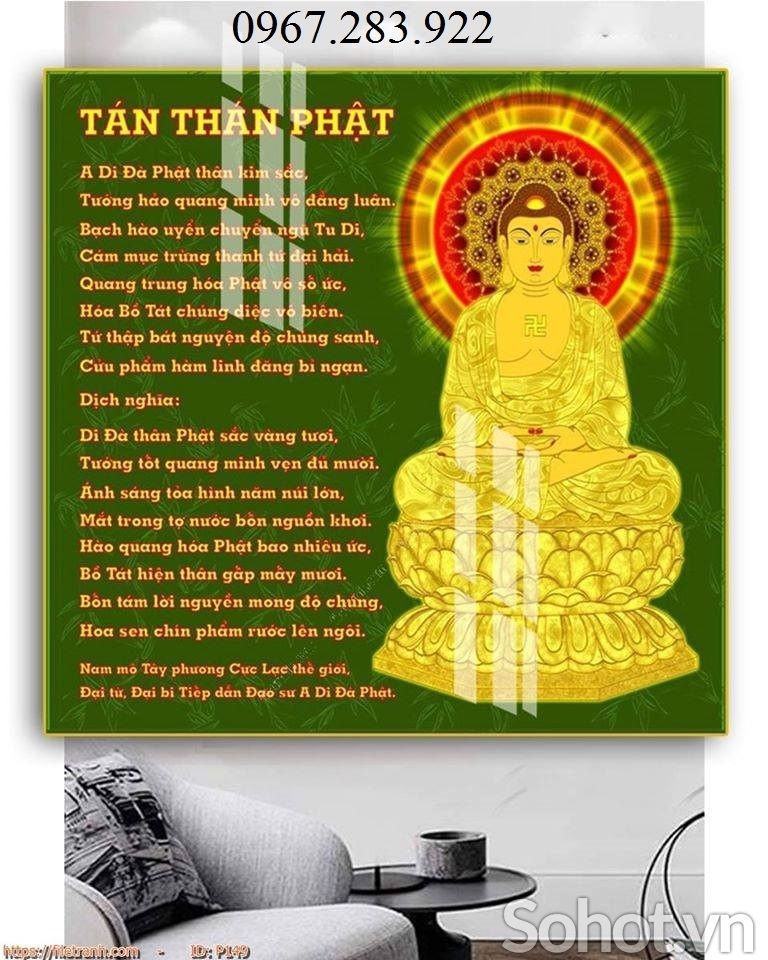Gạch ốp tường- Tranh phong thuỷ Phật Giáo