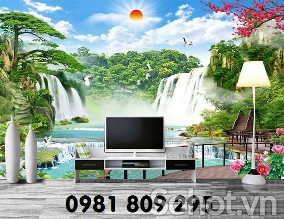 Tranh gạch 3d phong cảnh , tranh phòng khách