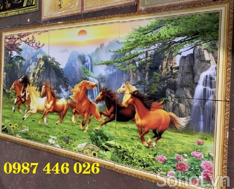 Gạch ốp tường- tranh gạch men đẹp phòng khách HP9822