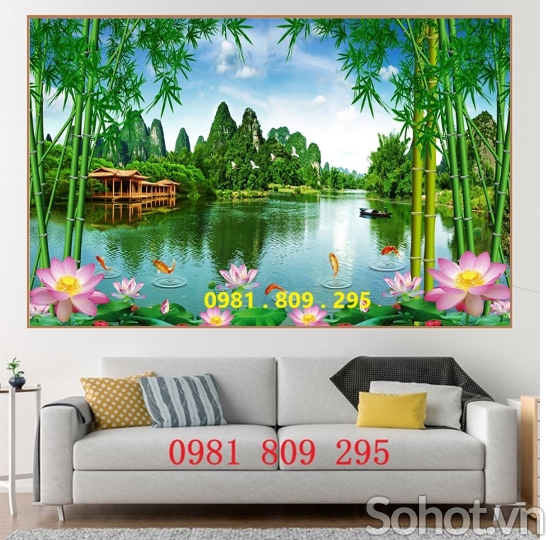 Gạch hoa sen 3d , tranh trang trí ốp tường Hn9393