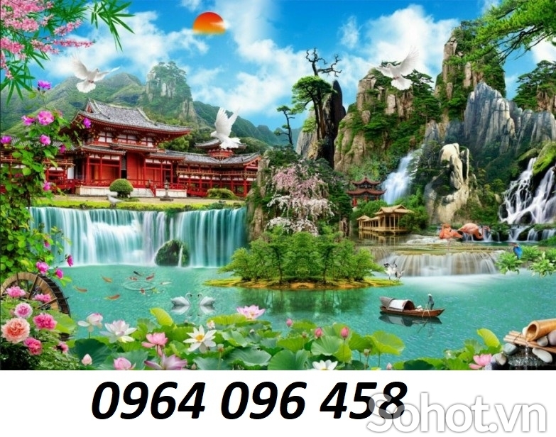 Tranh gạch ốp tường 3d phong cảnh - GDXC43