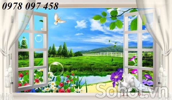 Tranh phong cảnh - gạch tranh 3D