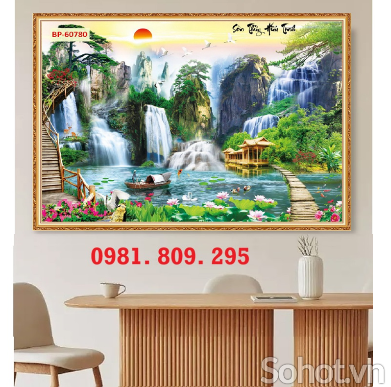 Tranh gạch phong cảnh , tranh cao cấp HS9020