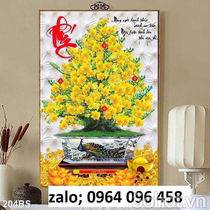 Tranh gạch 3d ốp tường tranh hoa mai - CX432